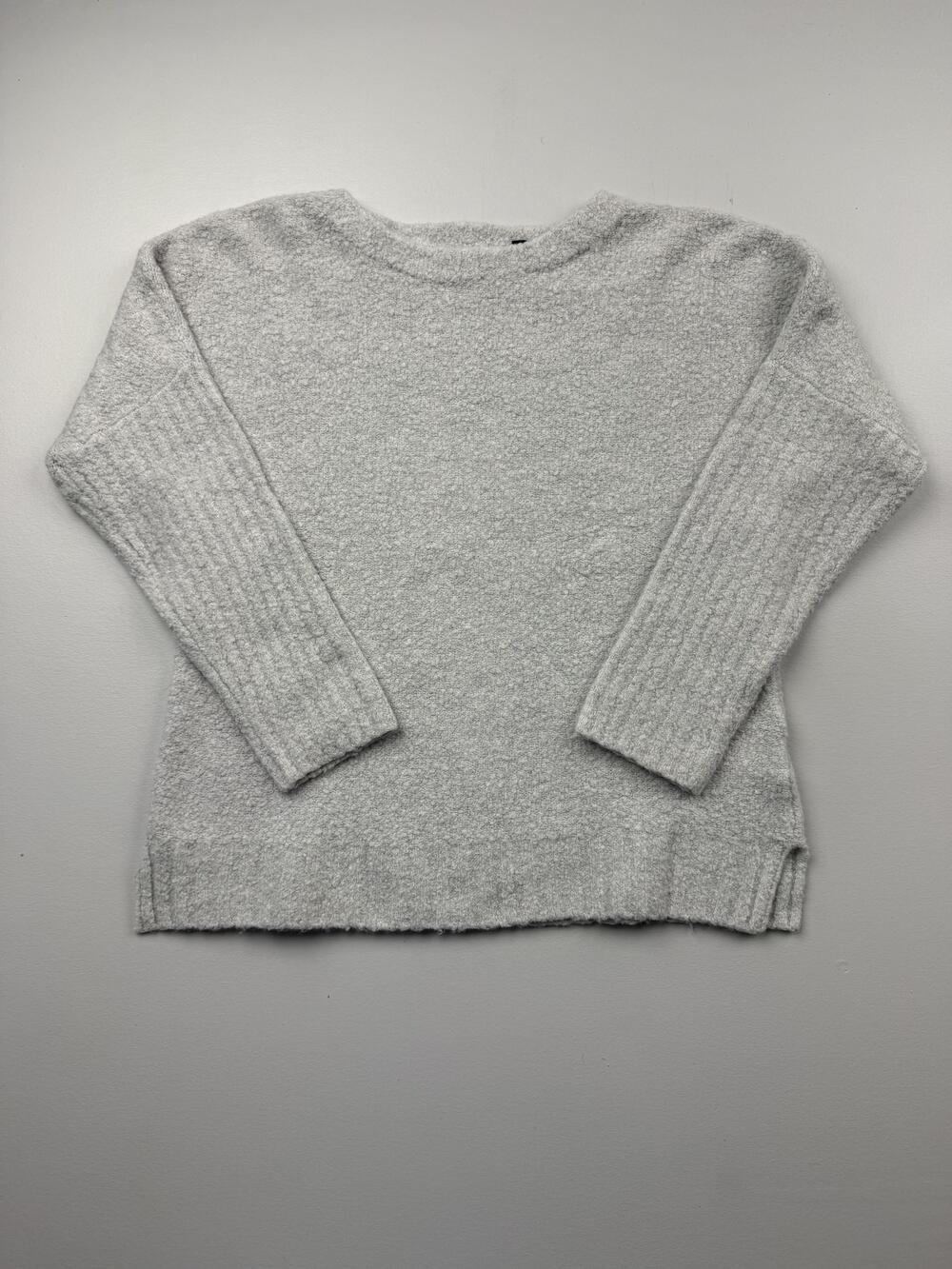 Sleeping On Snow Sweater Womens Medium Gray Boat Neck Long Sleeve Knit Pullover